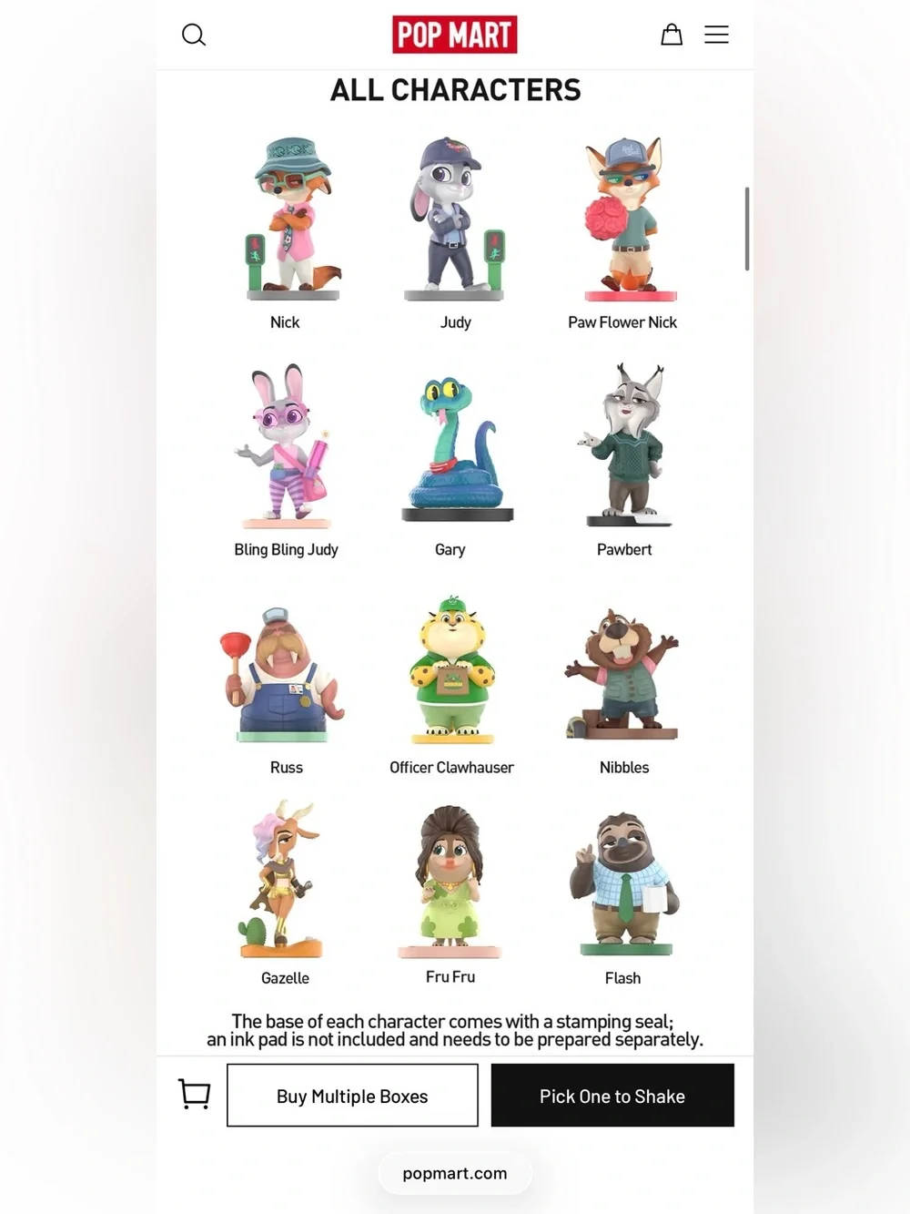 POP MART ZOOTOPIA Blind Box